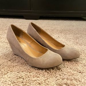 Suede wedges